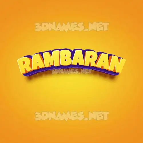 rambaran in Orange Toon style - 3D name wallpaper rambaran in Orange Toon style - 3D name wallpaper