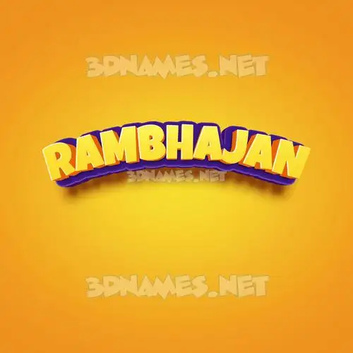 rambhajan in Orange Toon style - 3D name wallpaper rambhajan in Orange Toon style - 3D name wallpaper