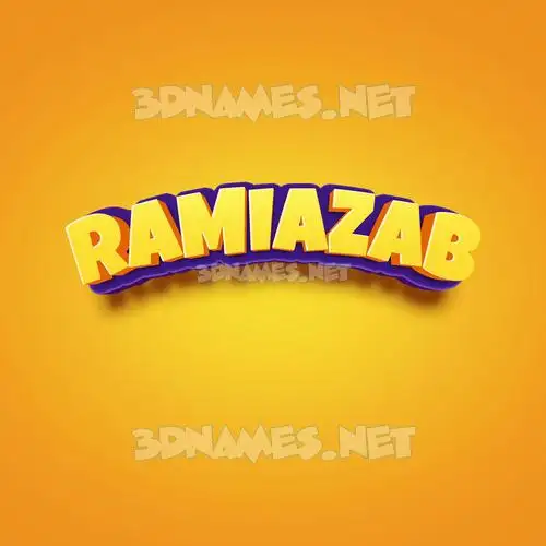 ramiazab in Orange Toon style - 3D name wallpaper ramiazab in Orange Toon style - 3D name wallpaper