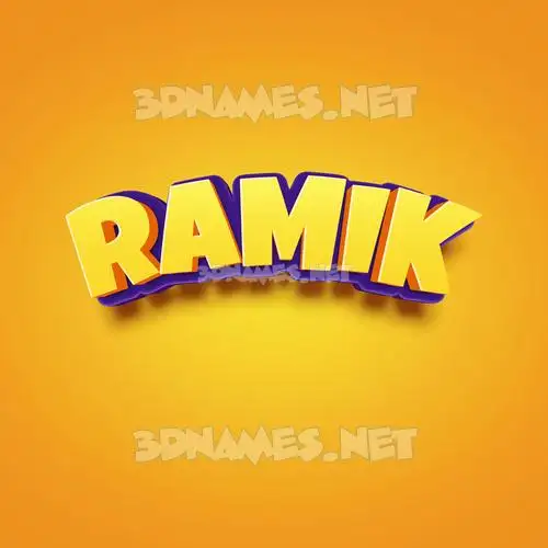ramik in Orange Toon style - 3D name wallpaper ramik in Orange Toon style - 3D name wallpaper