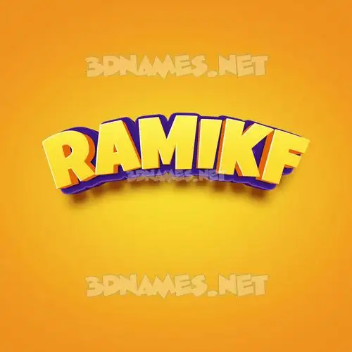 ramikf in Orange Toon style - 3D name wallpaper ramikf in Orange Toon style - 3D name wallpaper