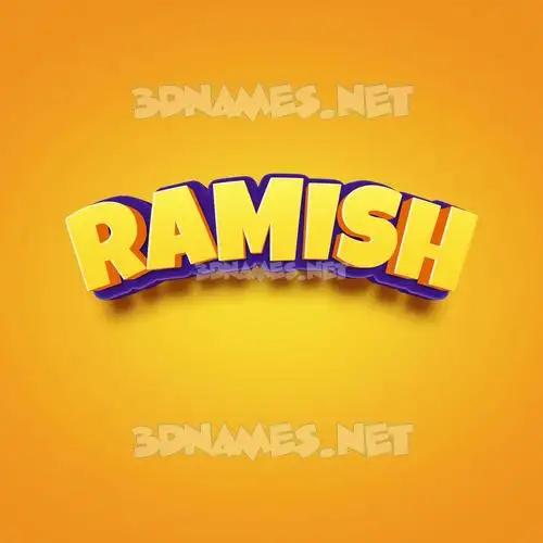ramish in Orange Toon style - 3D name wallpaper ramish in Orange Toon style - 3D name wallpaper