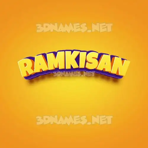 ramkisan in Orange Toon style - 3D name wallpaper ramkisan in Orange Toon style - 3D name wallpaper
