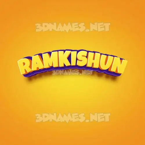 ramkishun in Orange Toon style - 3D name wallpaper ramkishun in Orange Toon style - 3D name wallpaper
