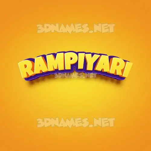 rampiyari in Orange Toon style - 3D name wallpaper rampiyari in Orange Toon style - 3D name wallpaper