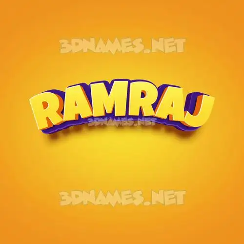 ramraj in Orange Toon style - 3D name wallpaper ramraj in Orange Toon style - 3D name wallpaper