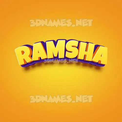 ramsha in Orange Toon style - 3D name wallpaper ramsha in Orange Toon style - 3D name wallpaper