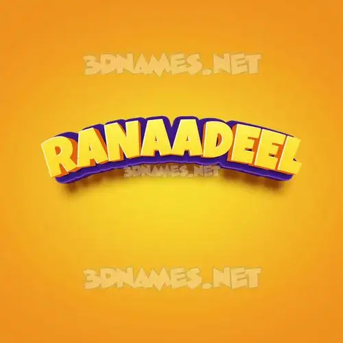 ranaadeel in Orange Toon style - 3D name wallpaper ranaadeel in Orange Toon style - 3D name wallpaper