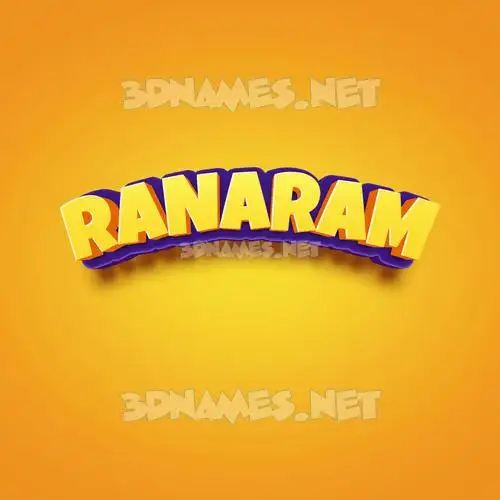ranaram in Orange Toon style - 3D name wallpaper ranaram in Orange Toon style - 3D name wallpaper