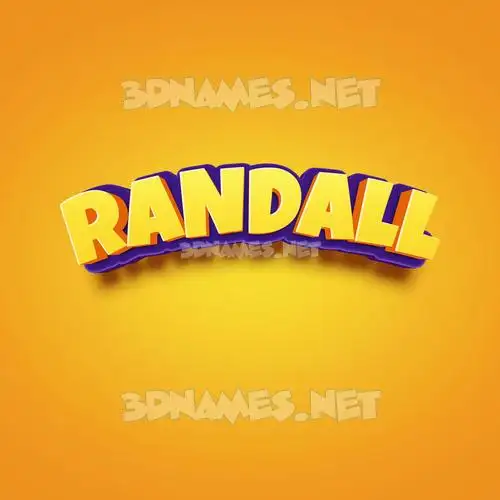 randall in Orange Toon style - 3D name wallpaper randall in Orange Toon style - 3D name wallpaper