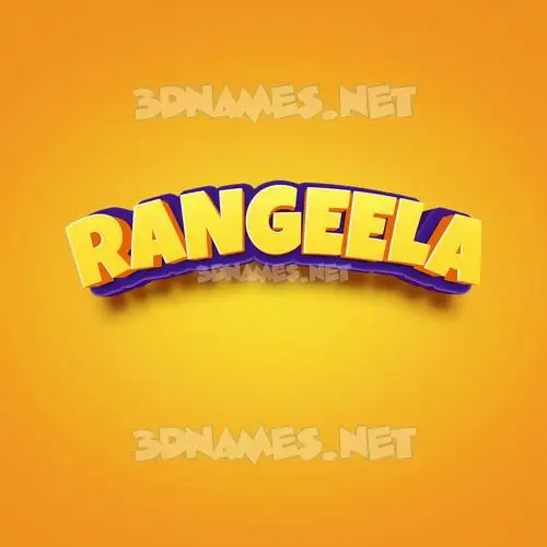 rangeela in Orange Toon style - 3D name wallpaper rangeela in Orange Toon style - 3D name wallpaper