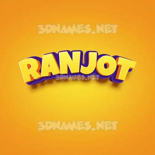 ranjot in Orange Toon style - 3D name wallpaper ranjot in Orange Toon style - 3D name wallpaper