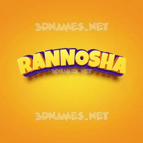 rannosha in Orange Toon style - 3D name wallpaper rannosha in Orange Toon style - 3D name wallpaper