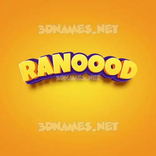 ranoood in Orange Toon style - 3D name wallpaper ranoood in Orange Toon style - 3D name wallpaper