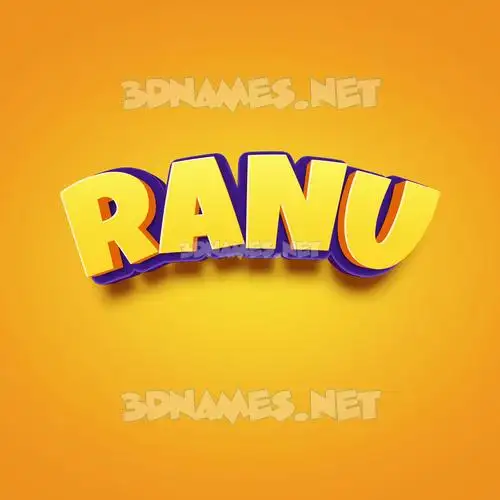 ranu in Orange Toon style - 3D name wallpaper ranu in Orange Toon style - 3D name wallpaper