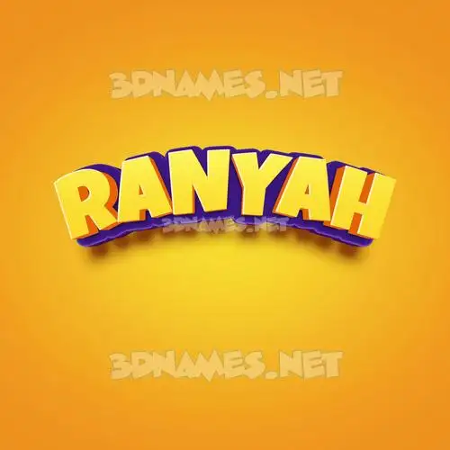 ranyah in Orange Toon style - 3D name wallpaper ranyah in Orange Toon style - 3D name wallpaper