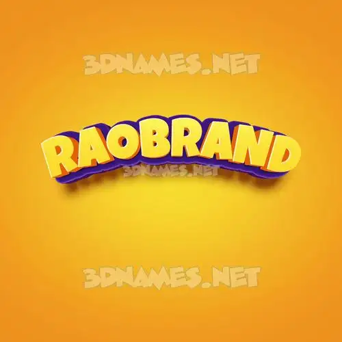 raobrand in Orange Toon style - 3D name wallpaper raobrand in Orange Toon style - 3D name wallpaper