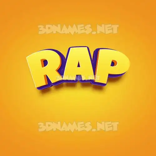 rap in Orange Toon style - 3D name wallpaper rap in Orange Toon style - 3D name wallpaper
