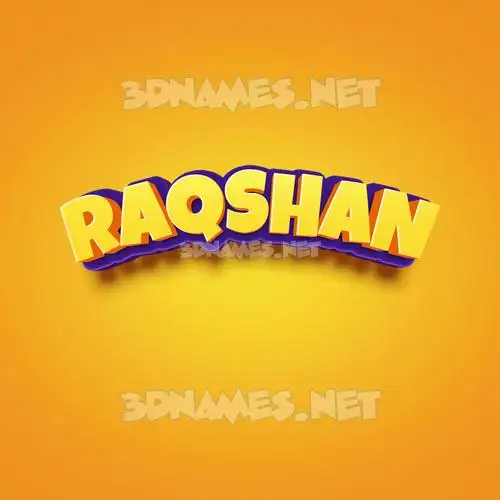 raqshan in Orange Toon style - 3D name wallpaper raqshan in Orange Toon style - 3D name wallpaper