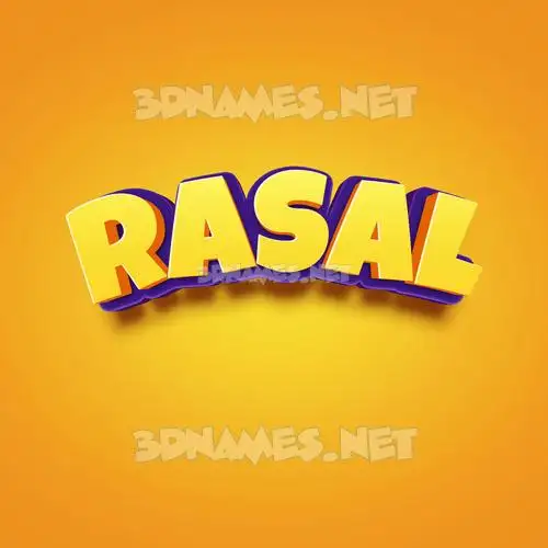 rasal in Orange Toon style - 3D name wallpaper rasal in Orange Toon style - 3D name wallpaper