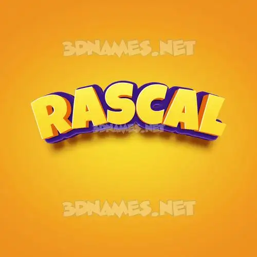rascal in Orange Toon style - 3D name wallpaper rascal in Orange Toon style - 3D name wallpaper