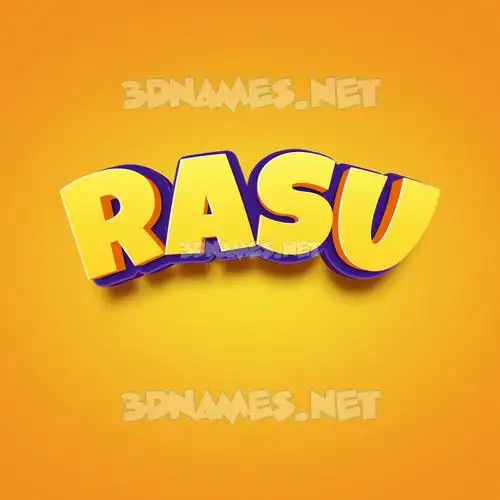 rasu in Orange Toon style - 3D name wallpaper rasu in Orange Toon style - 3D name wallpaper