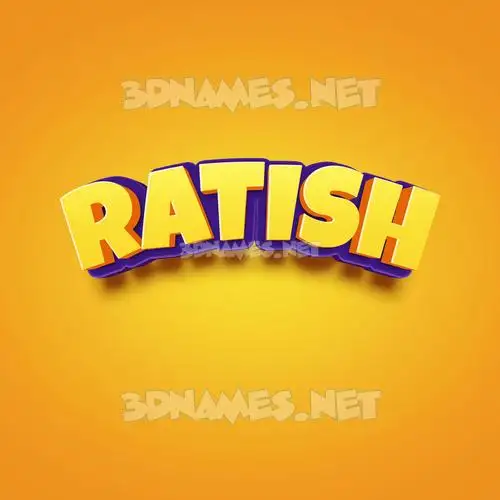 ratish in Orange Toon style - 3D name wallpaper ratish in Orange Toon style - 3D name wallpaper
