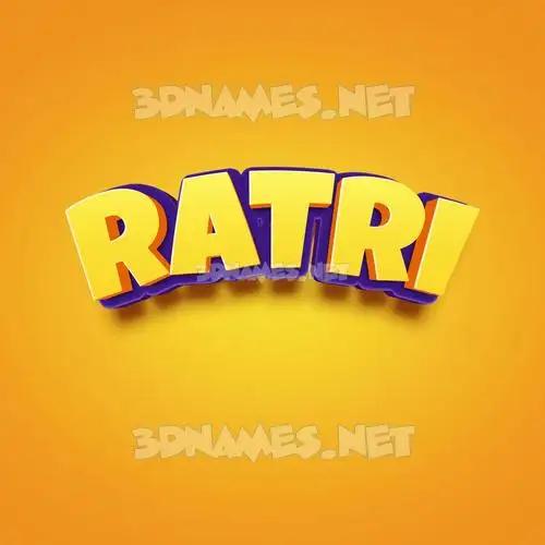 ratri in Orange Toon style - 3D name wallpaper ratri in Orange Toon style - 3D name wallpaper