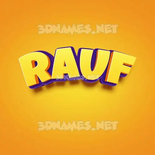 rauf in Orange Toon style - 3D name wallpaper rauf in Orange Toon style - 3D name wallpaper