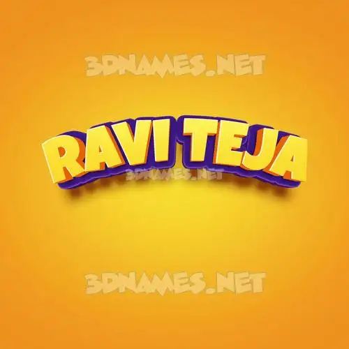 ravi teja in Orange Toon style - 3D name wallpaper ravi teja in Orange Toon style - 3D name wallpaper