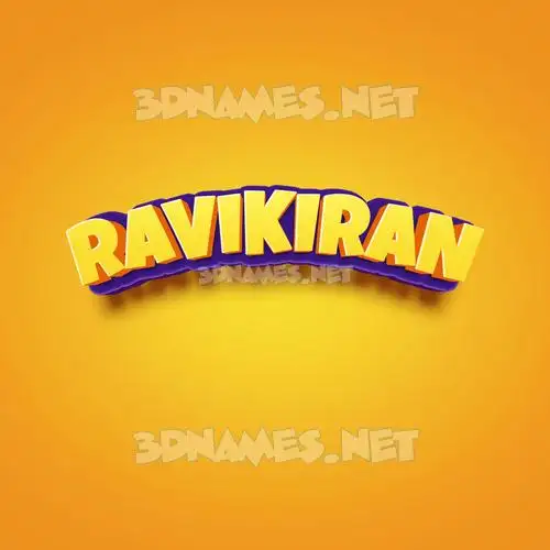 ravikiran in Orange Toon style - 3D name wallpaper ravikiran in Orange Toon style - 3D name wallpaper