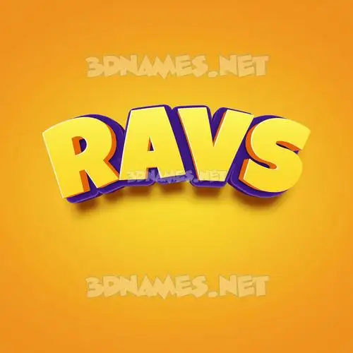 ravs in Orange Toon style - 3D name wallpaper ravs in Orange Toon style - 3D name wallpaper