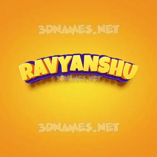 ravyanshu in Orange Toon style - 3D name wallpaper ravyanshu in Orange Toon style - 3D name wallpaper