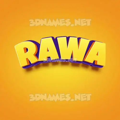 rawa in Orange Toon style - 3D name wallpaper