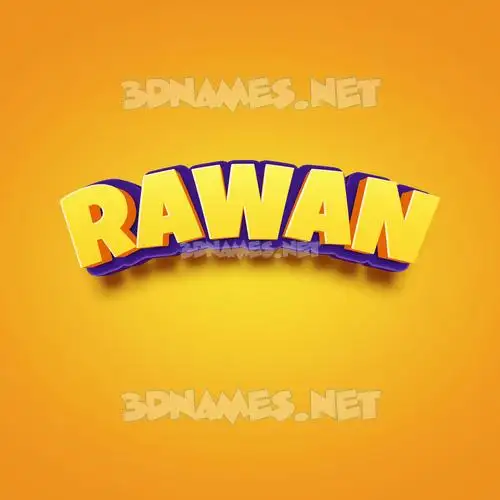 rawan in Orange Toon style - 3D name wallpaper rawan in Orange Toon style - 3D name wallpaper