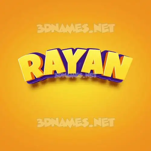 rayan in Orange Toon style - 3D name wallpaper rayan in Orange Toon style - 3D name wallpaper