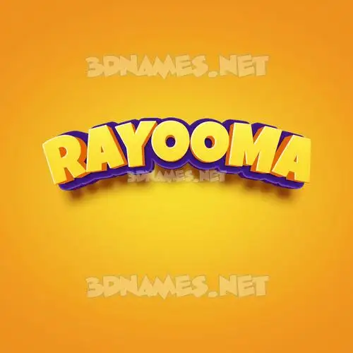 rayooma in Orange Toon style - 3D name wallpaper rayooma in Orange Toon style - 3D name wallpaper