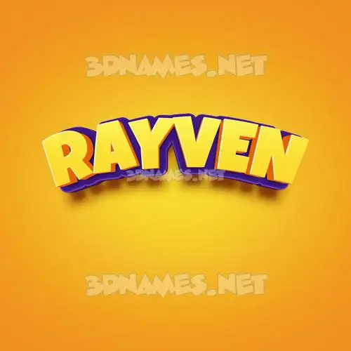 rayven in Orange Toon style - 3D name wallpaper rayven in Orange Toon style - 3D name wallpaper