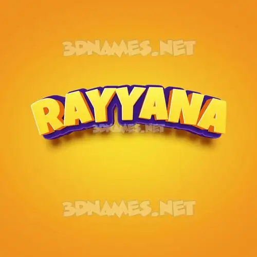 rayyana in Orange Toon style - 3D name wallpaper rayyana in Orange Toon style - 3D name wallpaper
