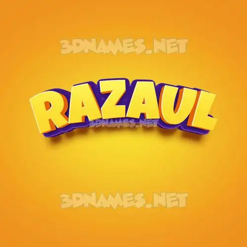 razaul in Orange Toon style - 3D name wallpaper razaul in Orange Toon style - 3D name wallpaper