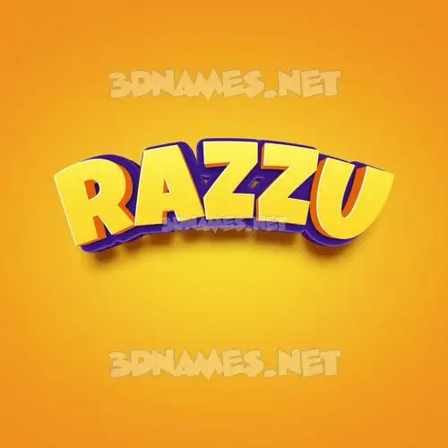 razzu in Orange Toon style - 3D name wallpaper razzu in Orange Toon style - 3D name wallpaper