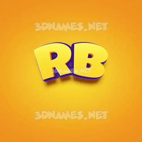 rb in Orange Toon style - 3D name wallpaper rb in Orange Toon style - 3D name wallpaper