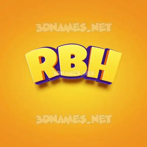 rbh in Orange Toon style - 3D name wallpaper rbh in Orange Toon style - 3D name wallpaper
