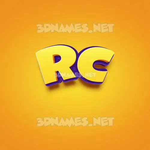 rc in Orange Toon style - 3D name wallpaper rc in Orange Toon style - 3D name wallpaper