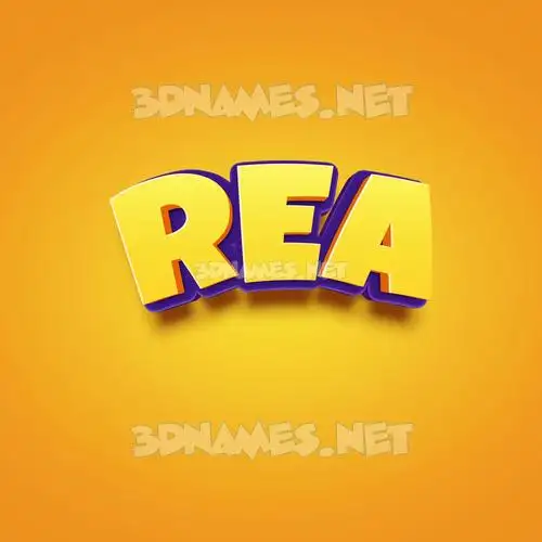 rea in Orange Toon style - 3D name wallpaper rea in Orange Toon style - 3D name wallpaper