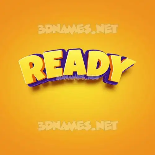 ready in Orange Toon style - 3D name wallpaper ready in Orange Toon style - 3D name wallpaper