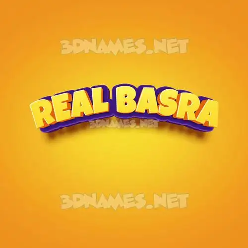 real basra in Orange Toon style - 3D name wallpaper real basra in Orange Toon style - 3D name wallpaper