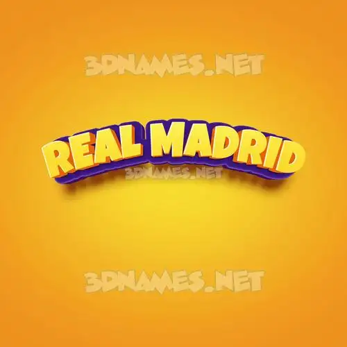 real madrid in Orange Toon style - 3D name wallpaper real madrid in Orange Toon style - 3D name wallpaper