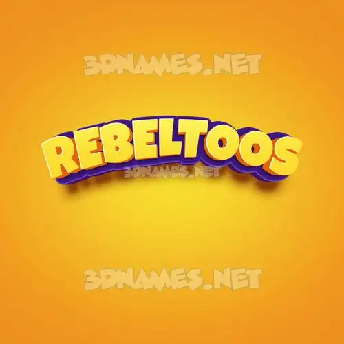 rebeltoos in Orange Toon style - 3D name wallpaper rebeltoos in Orange Toon style - 3D name wallpaper