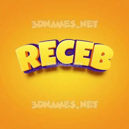 receb in Orange Toon style - 3D name wallpaper receb in Orange Toon style - 3D name wallpaper